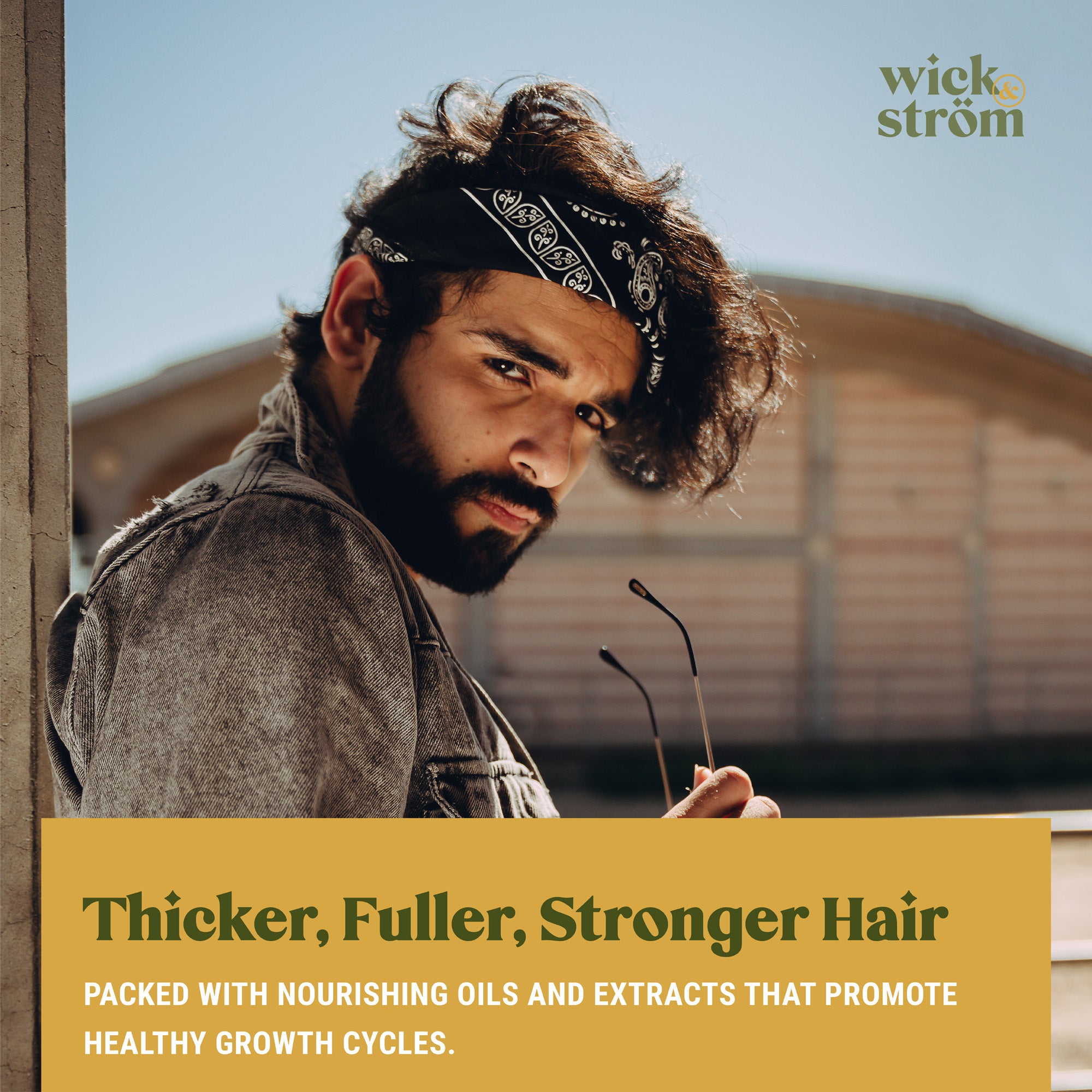 Wick & Ström Anti-Hair Loss Caffeine Conditioner for Men & Women - Biotin Conditioner w/ Anti Hair Thinning Formulas - Hair Growth & Hair Thickening Conditioner